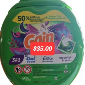 Gain Flings Island Fresh, 81 Ct, Laundry Detergent Pacs